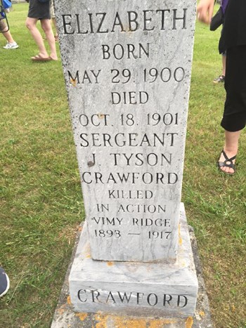 James Tyson Crawford gravemarker, Bayview Cemetery